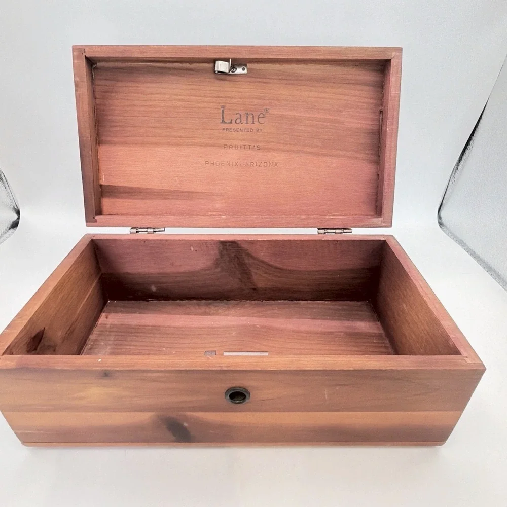Cedar Chest Lane Cedar Wood Trinket Box Miniature Chest Hinged Lid PHX AZ